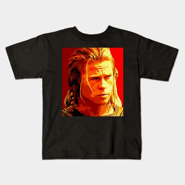 brad pitt Kids T-Shirt by oryan80